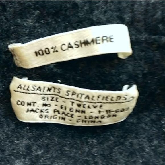 Allsaints Spitalfields 100% cashmere sweater sz 12 - Picture 3 of 6